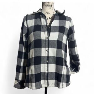 Orvis Black‎ and White Plaid Shirt